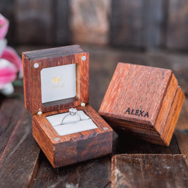 Handmade engagement shop ring box