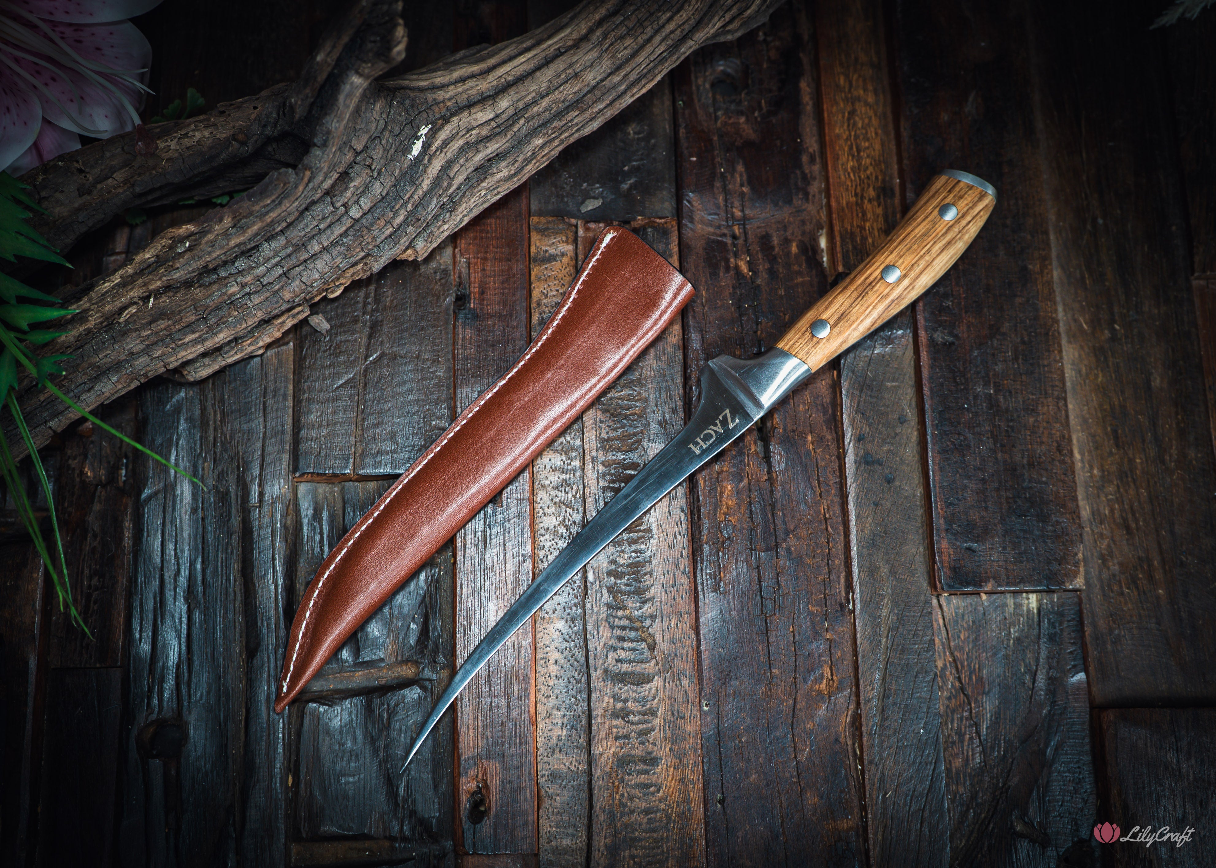 Flexible 180mm stainless steel filleting blade for clean boneless fish fillets