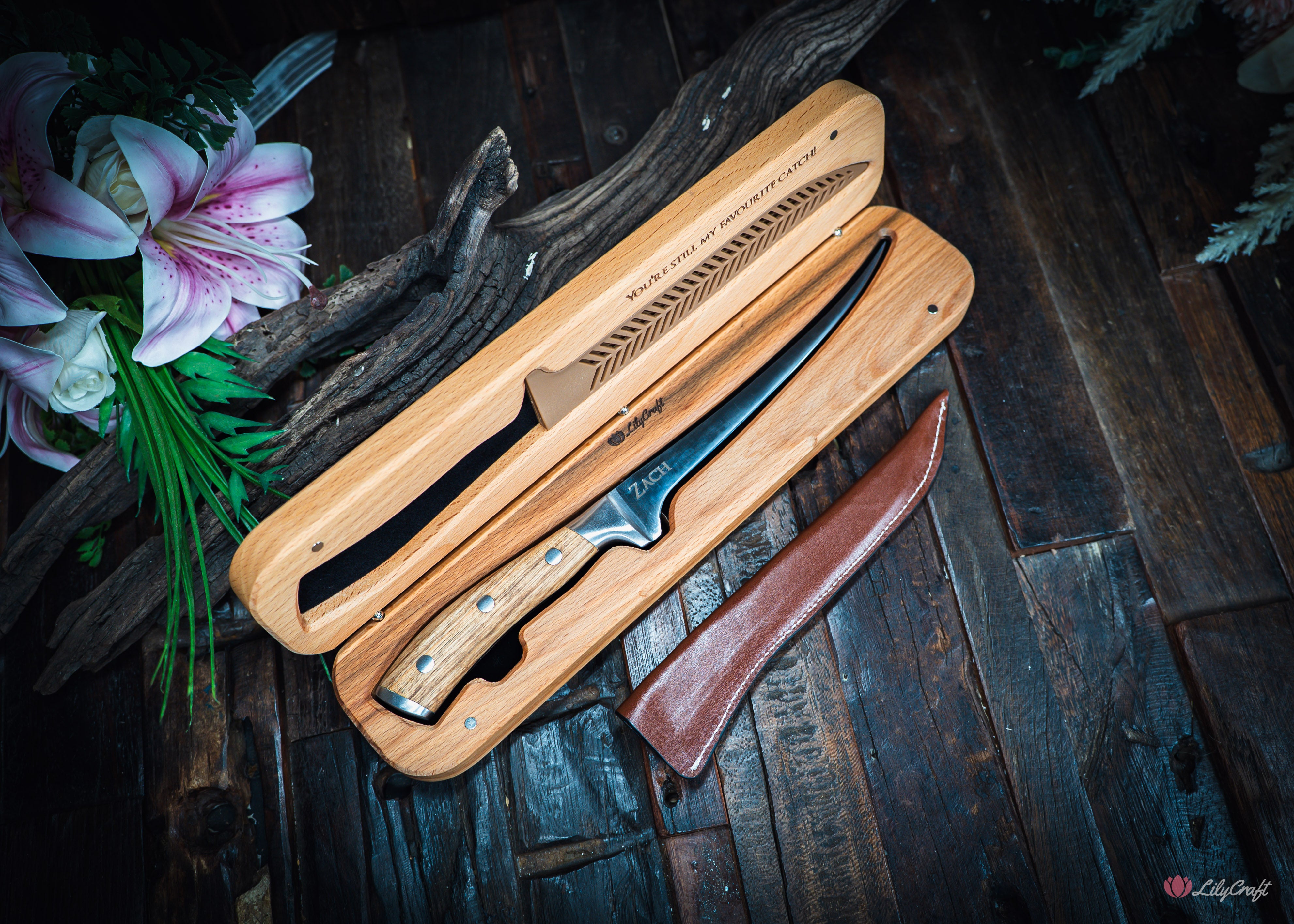 Best personalized gift for fisherman flexible filleting knife set Australia