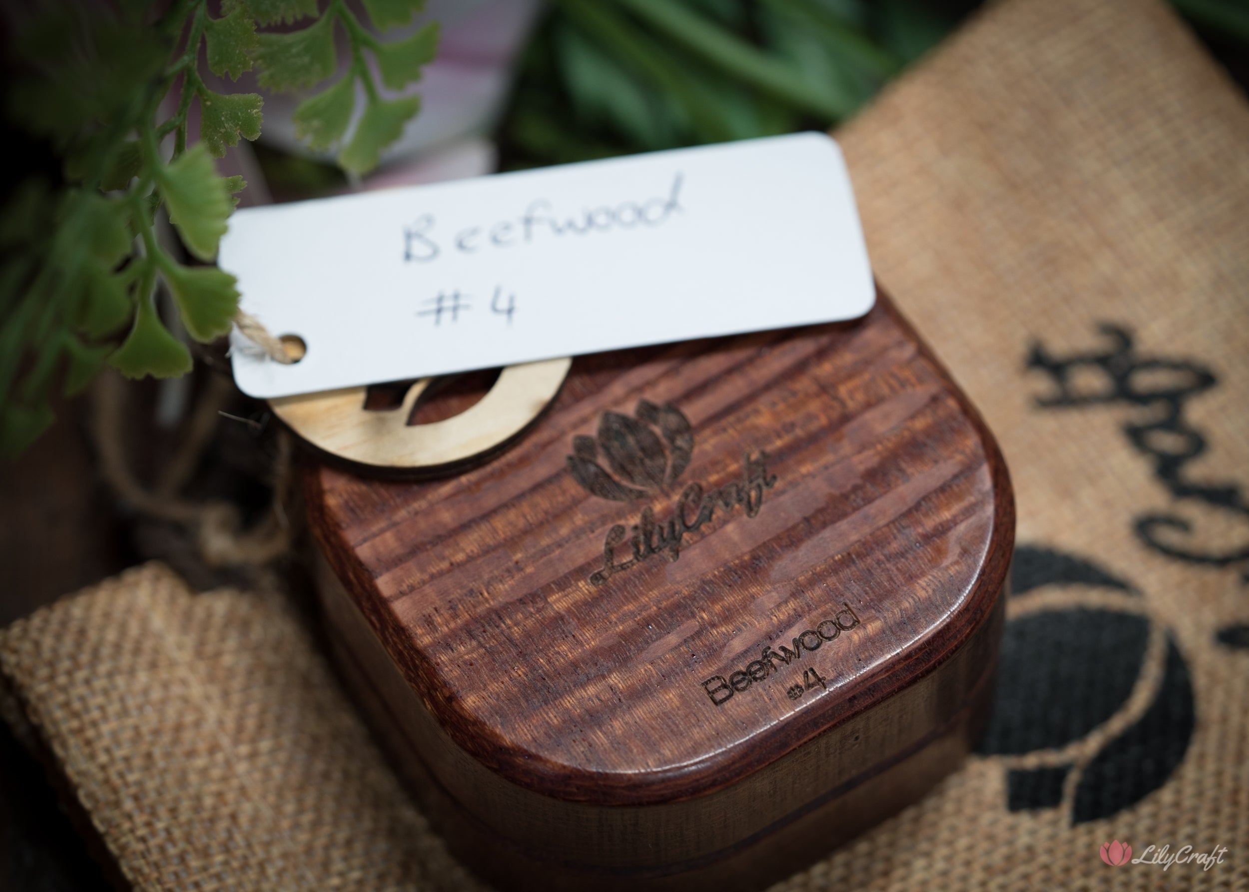 engraved wooden compass