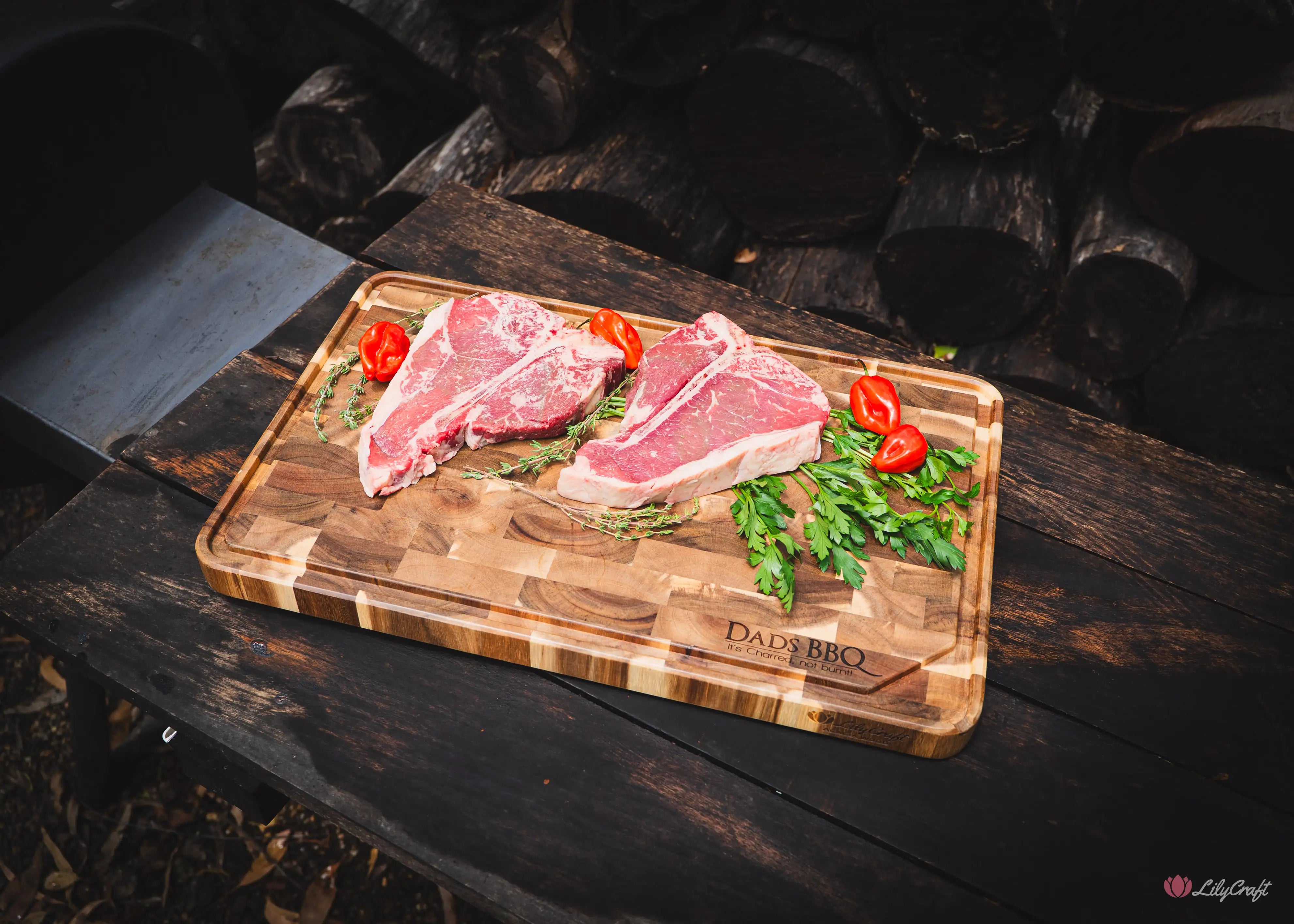 5kg heavy weight non slip timber cutting board