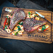 Large Zebrano wood carving bbq board