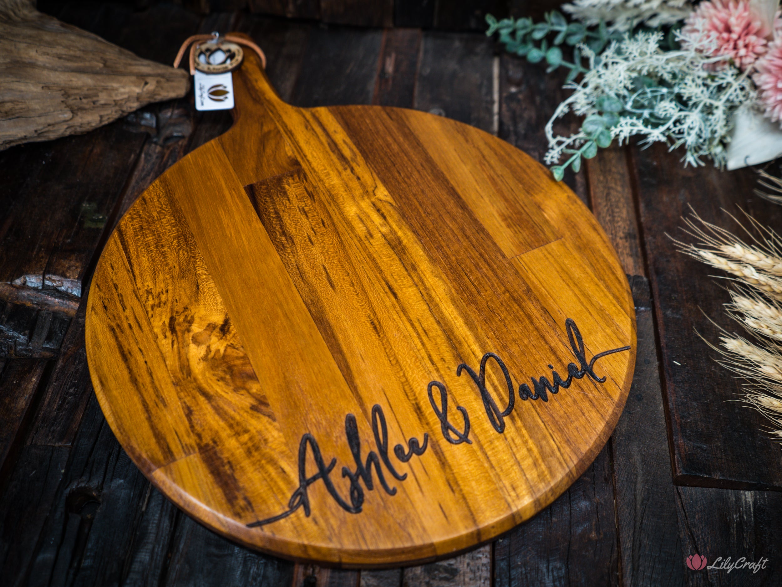 Engraved Cheese Board with Unique Artisan Craftsmanship