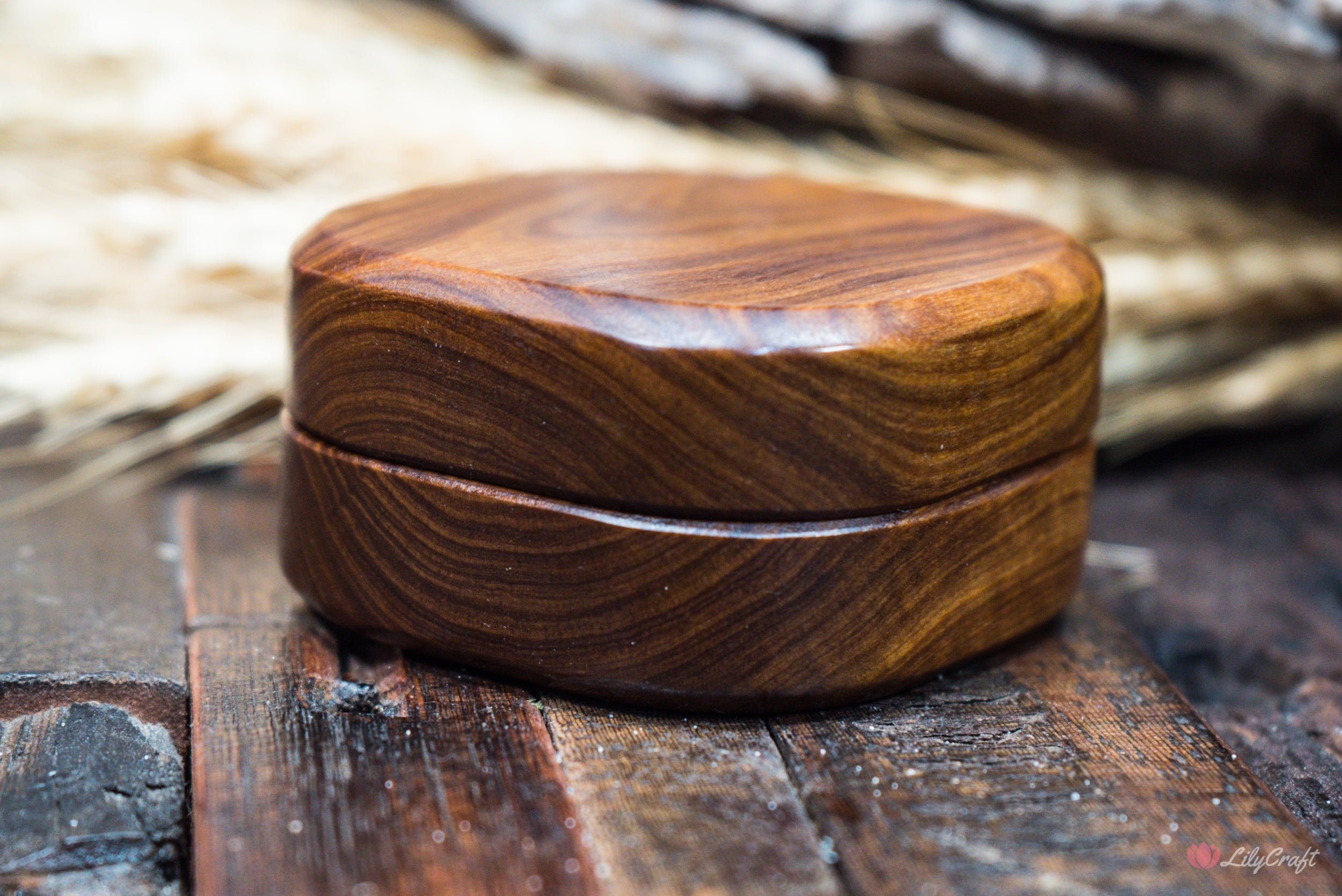 Custom engraved wooden compass for outdoor enthusiasts sandalwood