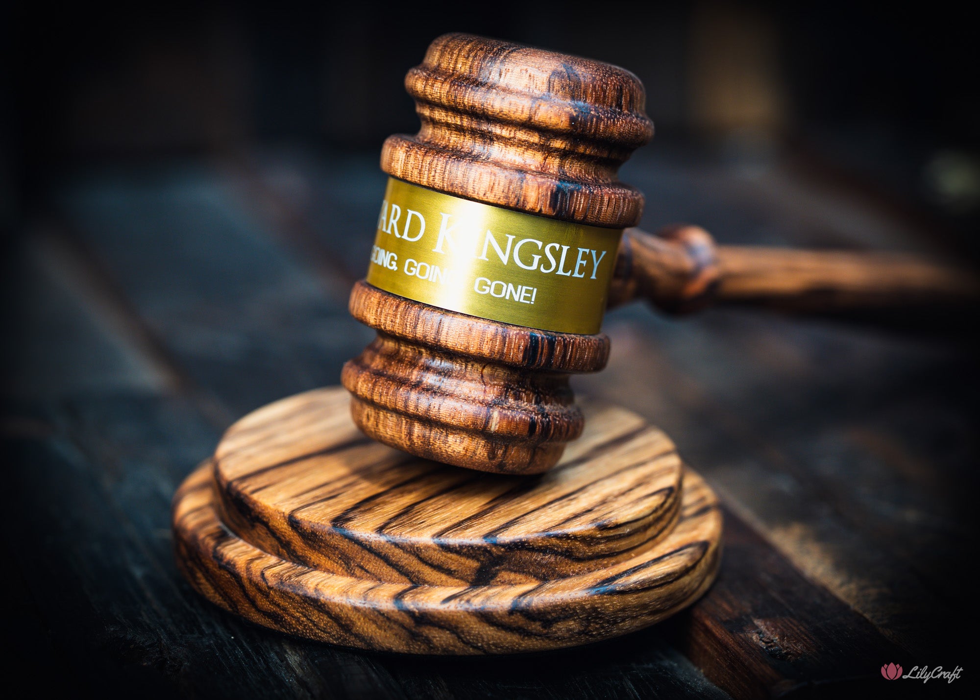 wooden gavel and sound block