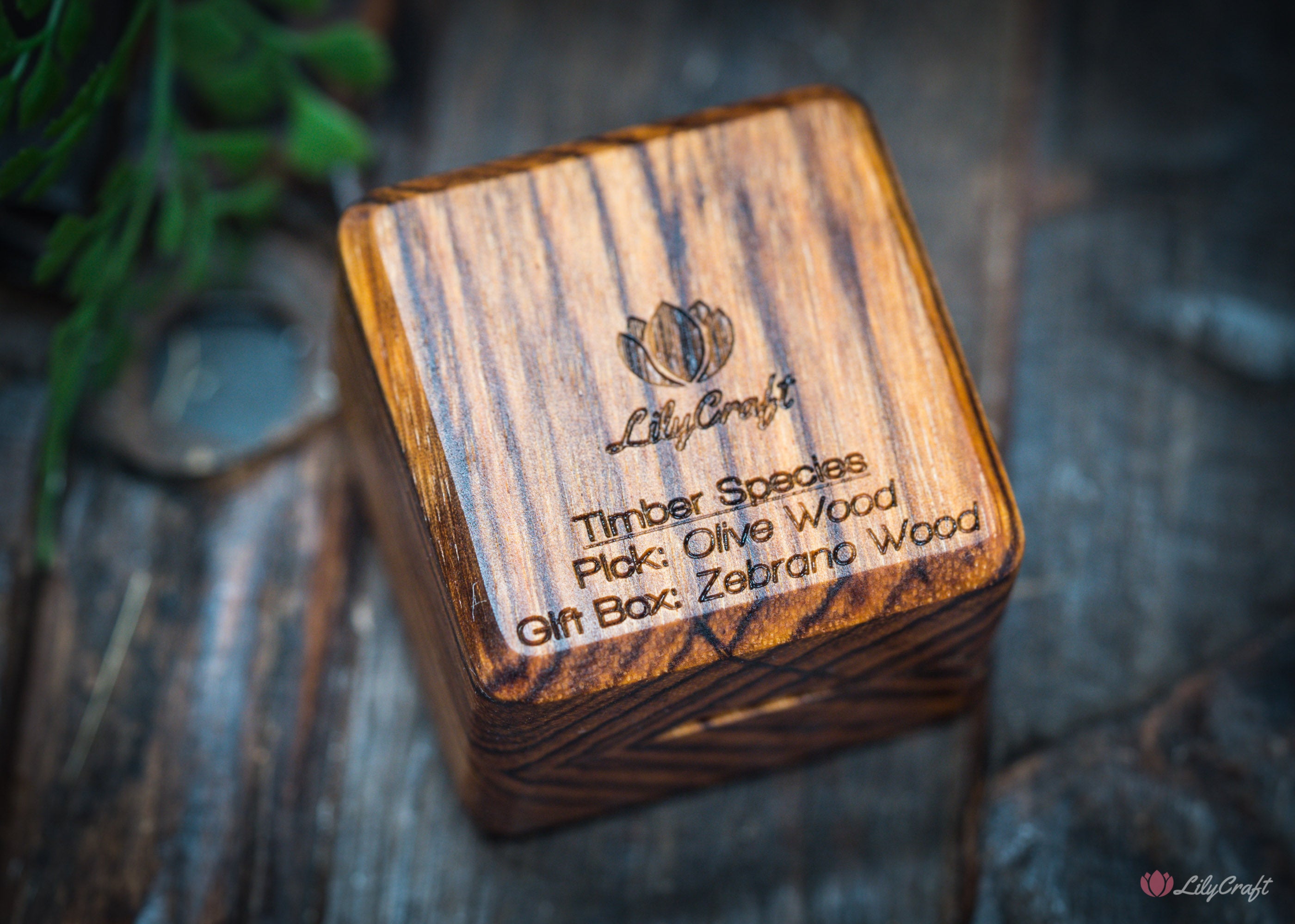 Personalised Guitar Pick with Engraved Wooden Gift Box – Gift for Guitar Players