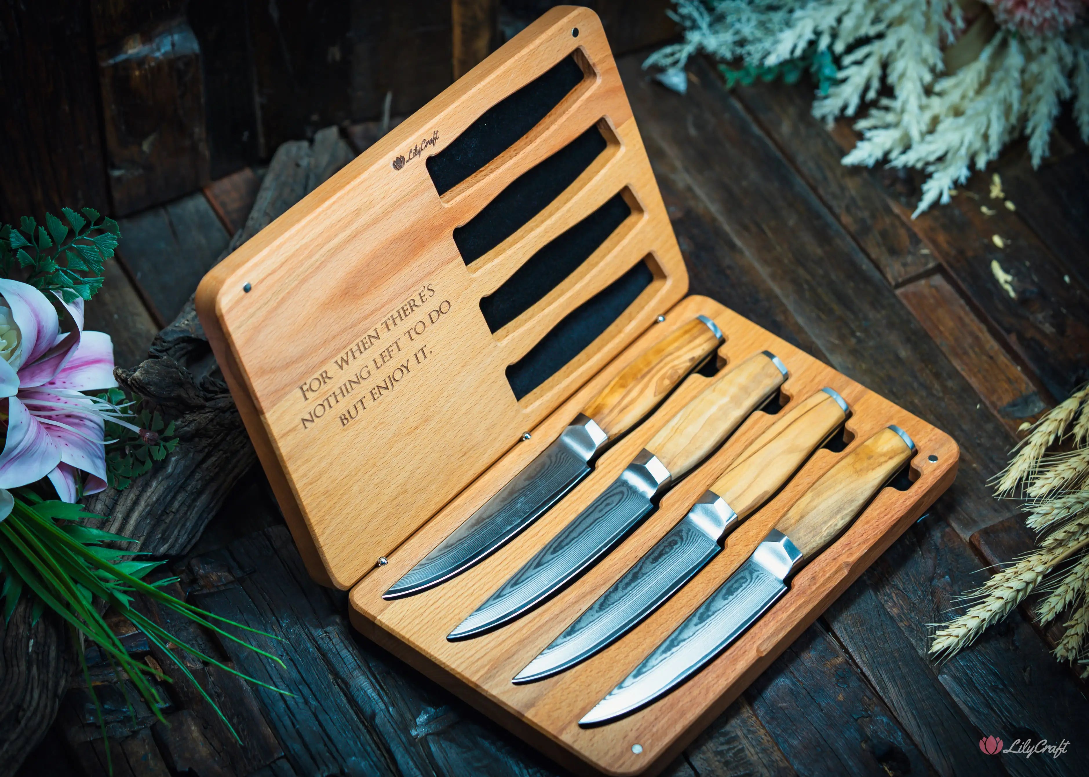 steak knife set gift for husband