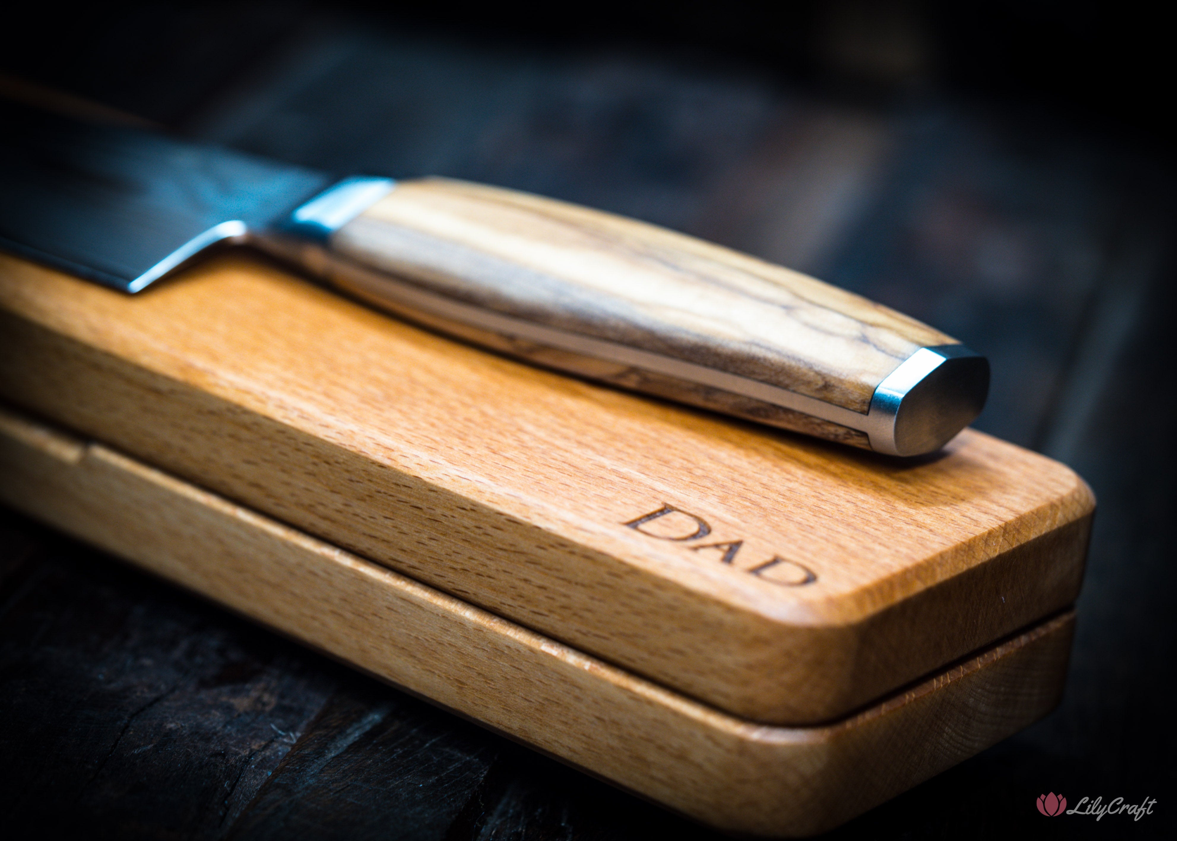 Long kitchen knife for precision slicing and chopping