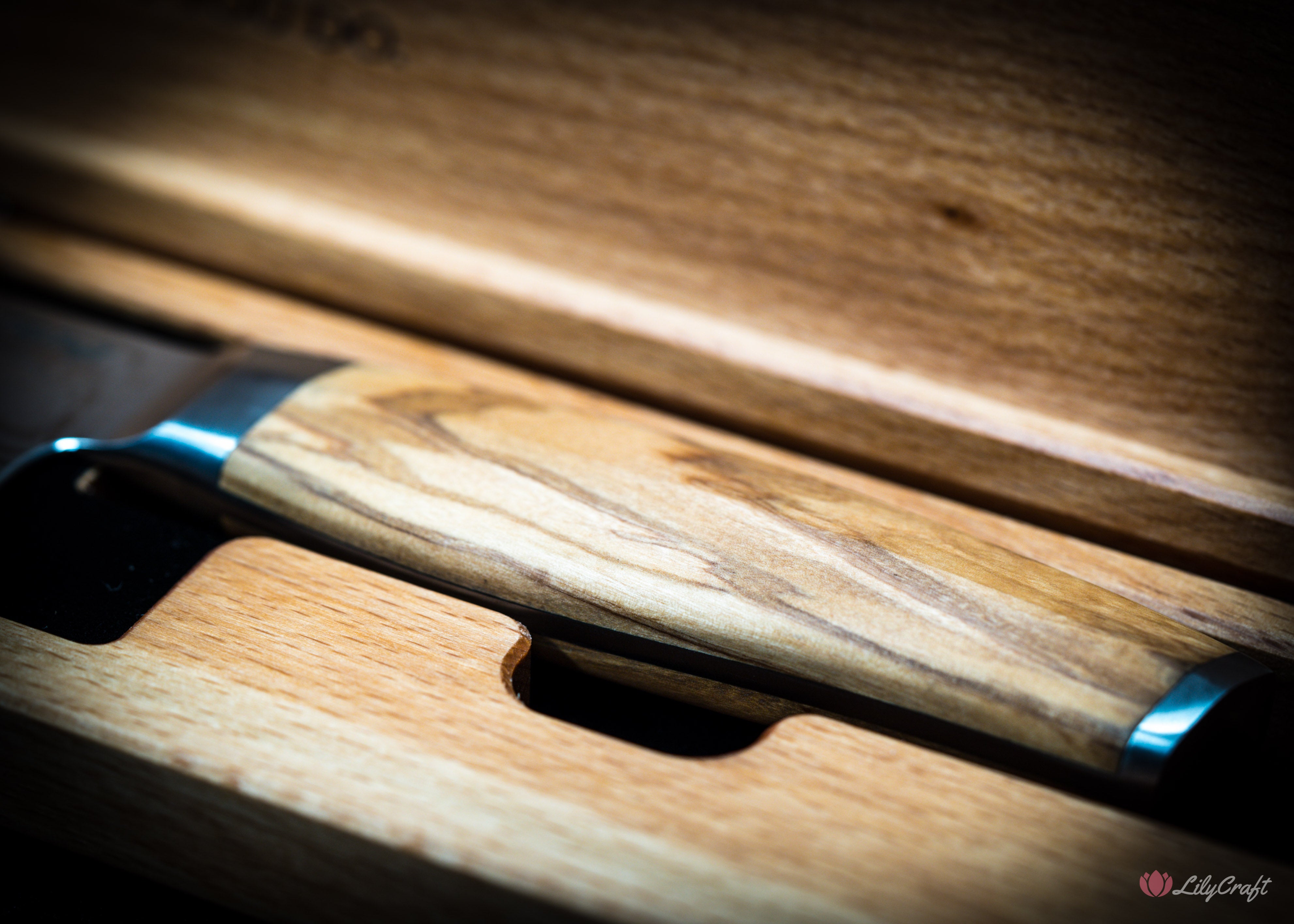 Custom engraved Santoku knife for kitchen use