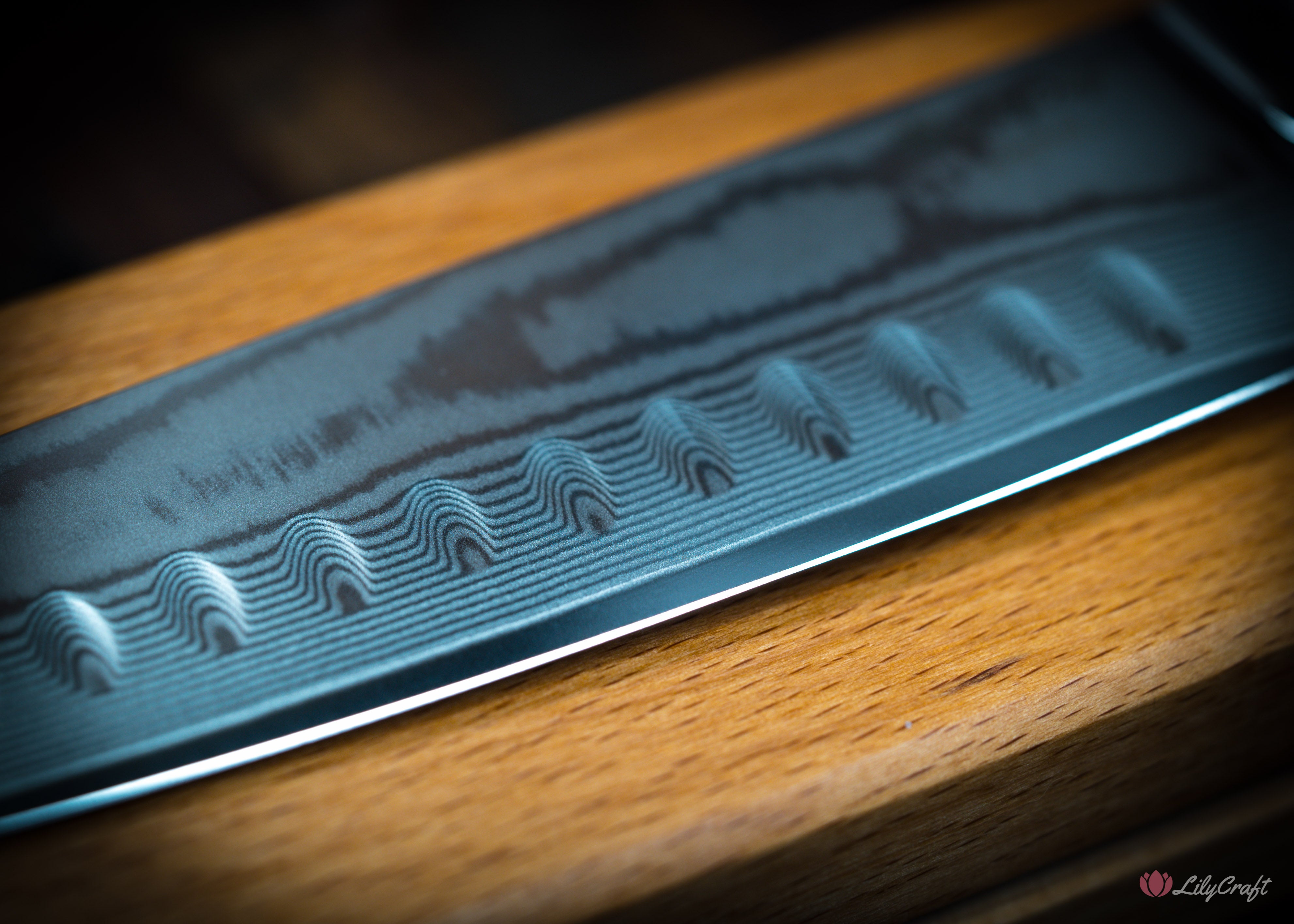 Olive wood handled Japanese chopping knife