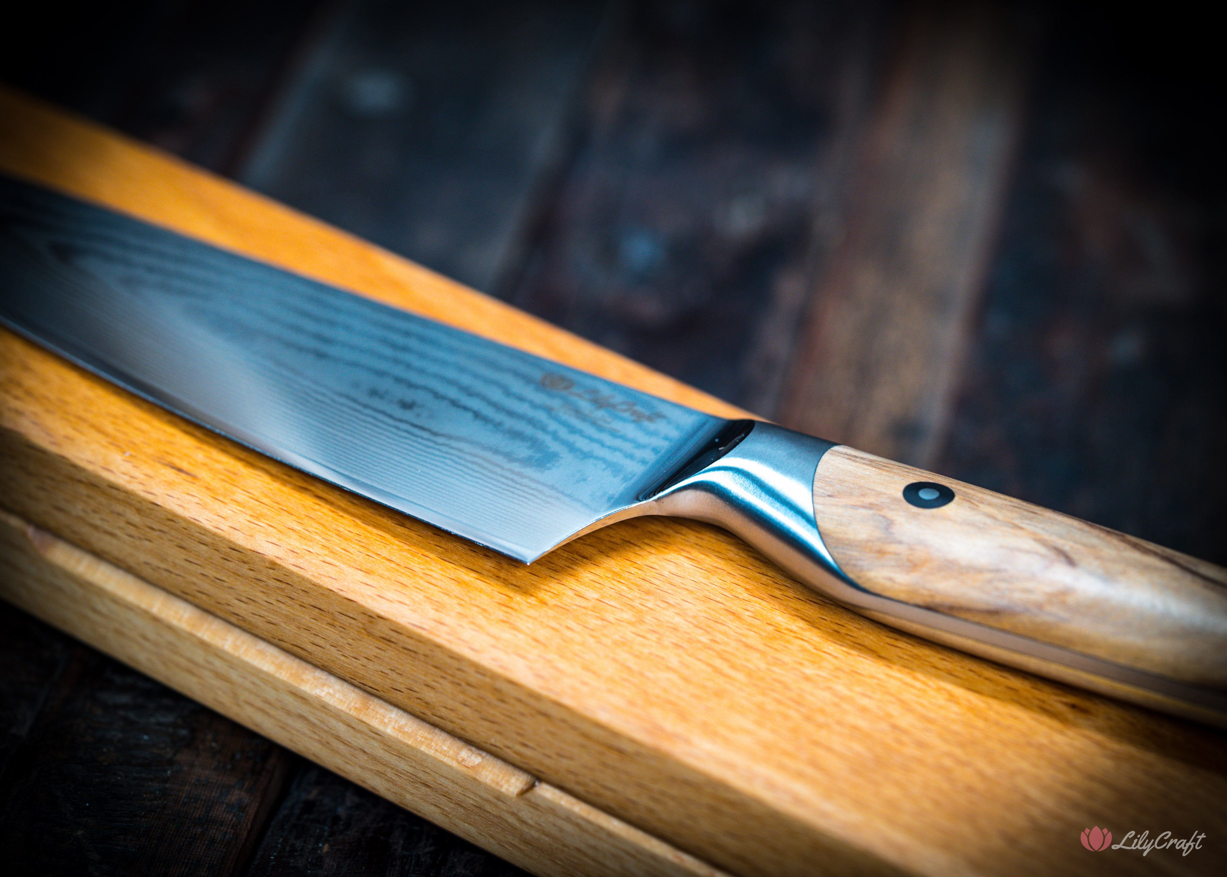 Professional kitchen knife made from Japanese steel