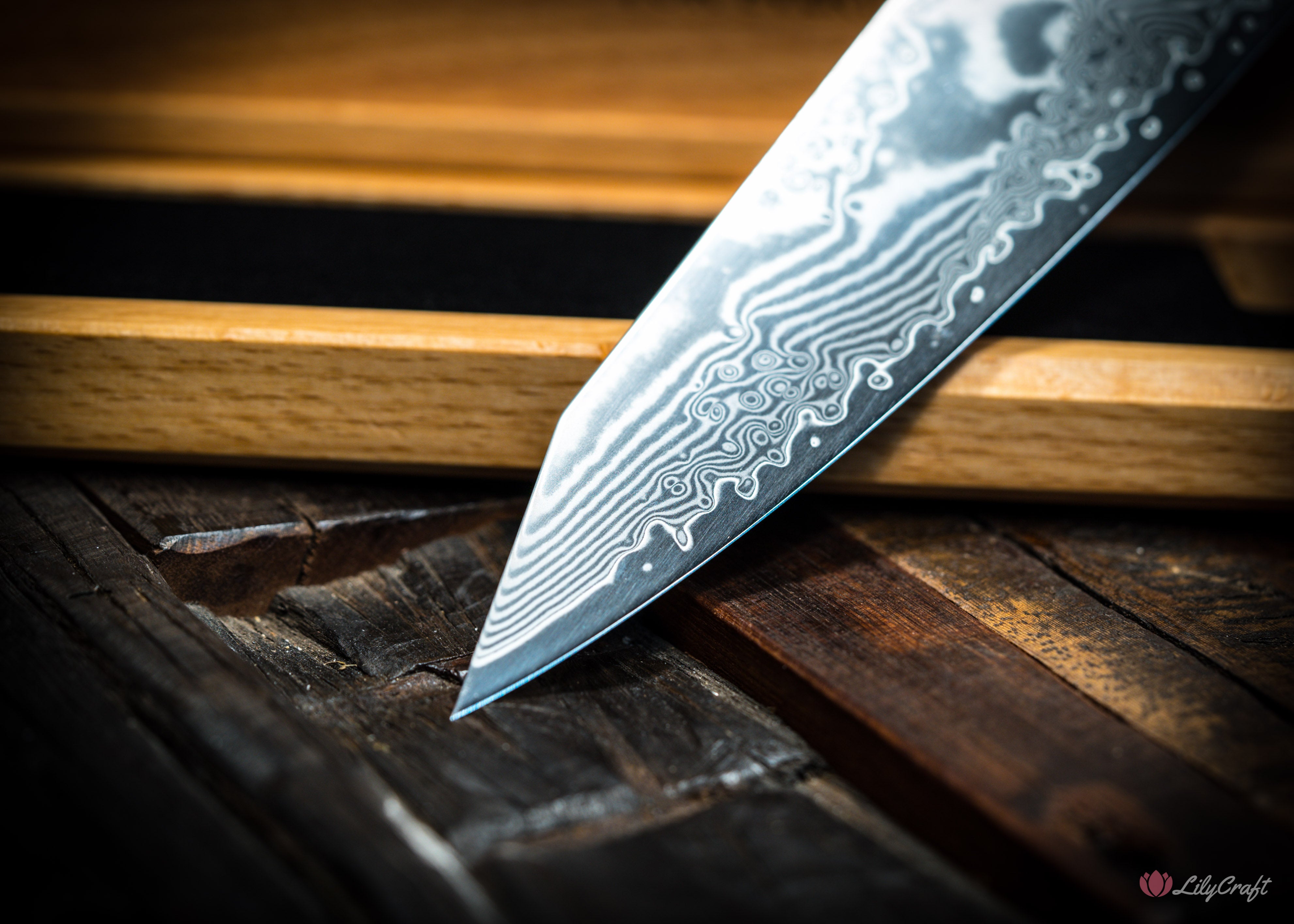 Personalised cooking knife with bold modern design