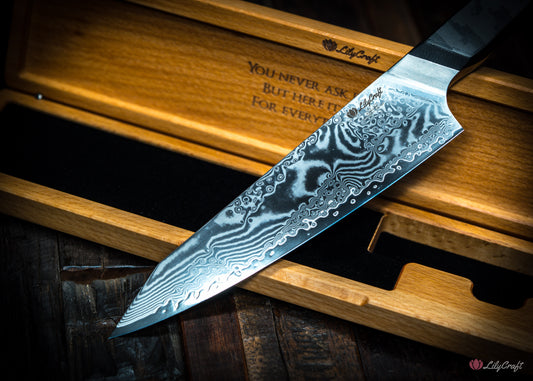 Custom engraved Kiritsuke knife for food lovers