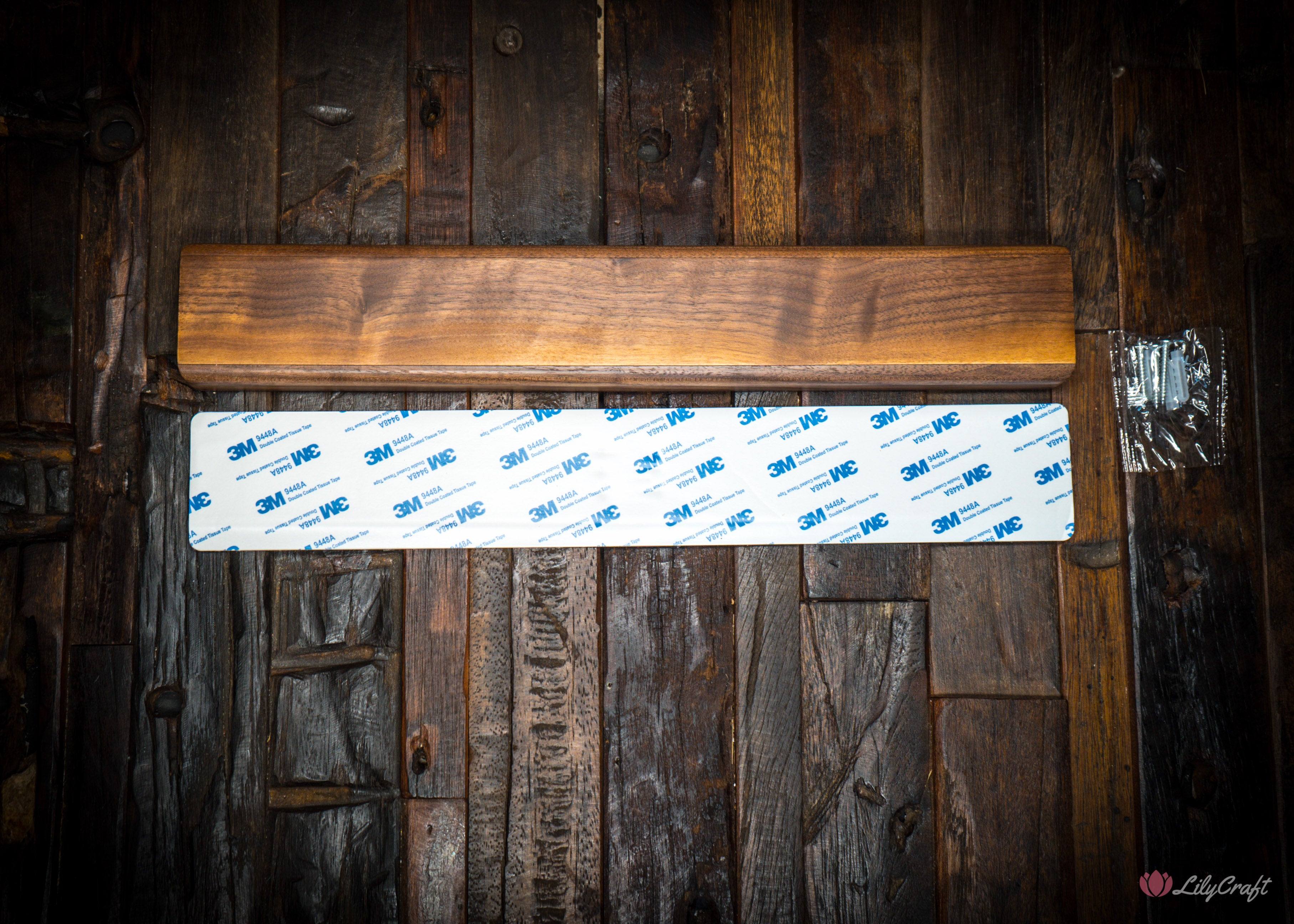 Dark walnut knife strip for modern kitchen