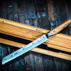 Personalised bread knife in engraved wooden gift box