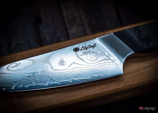 Compact chef knife with military-style camo design