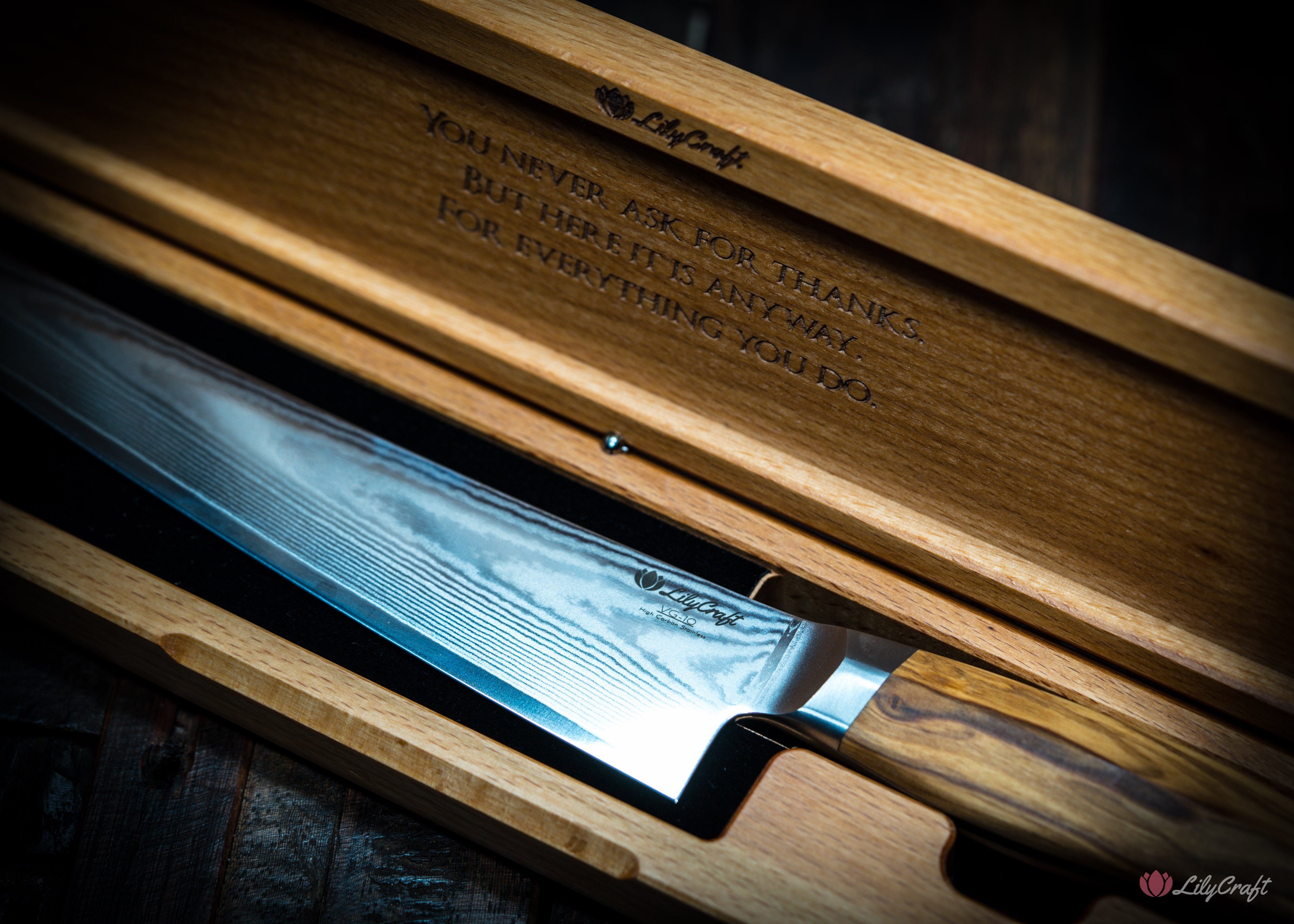 Personalised gift knife for dad who loves to cook