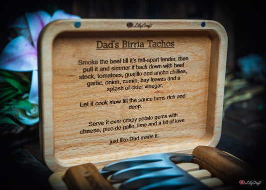 pair of stainless bear claws with hardwood handles personalised recipe