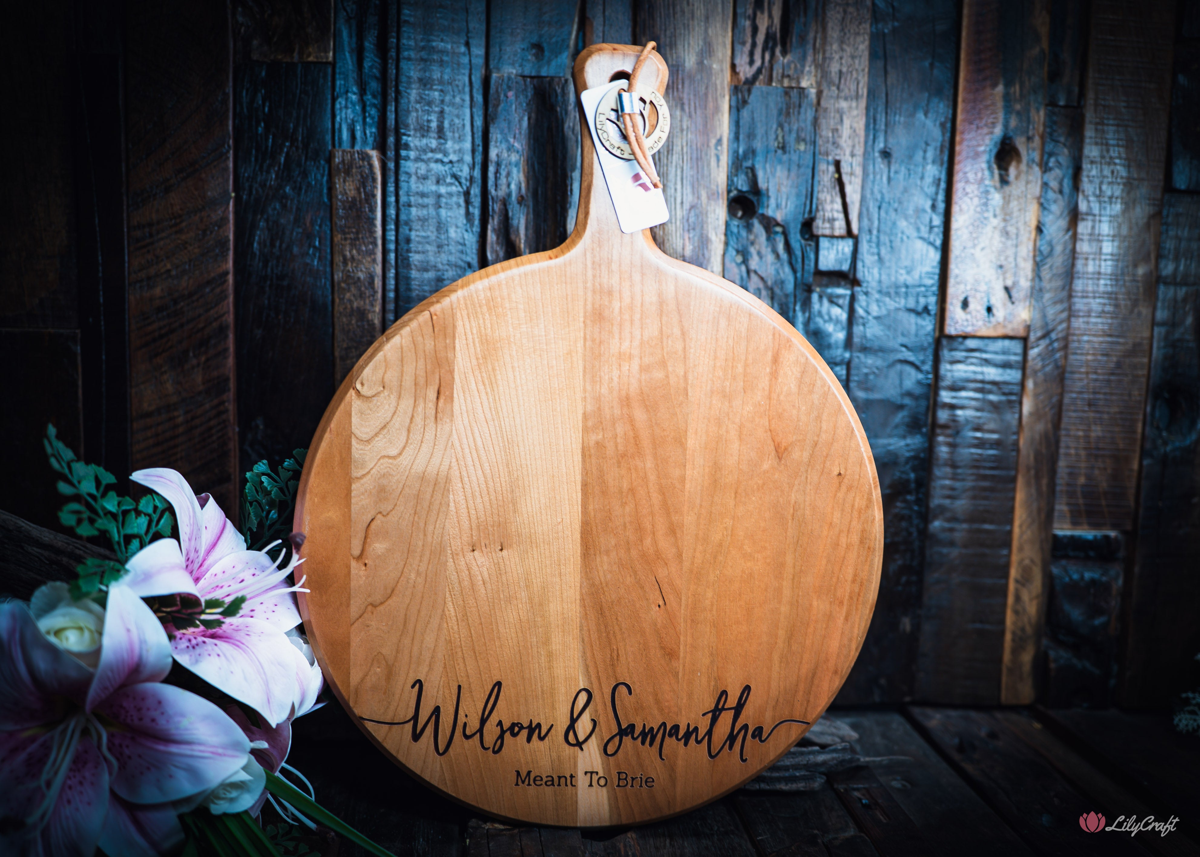 cherry wood cutting board personalised australia