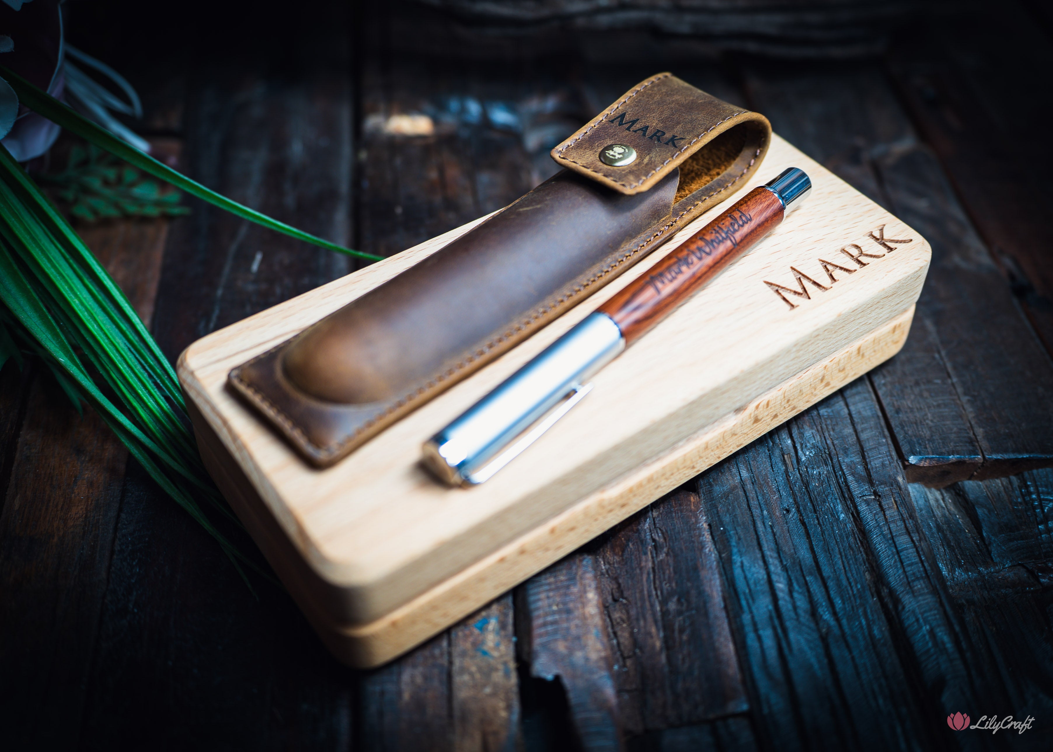 leather pen pouch for men