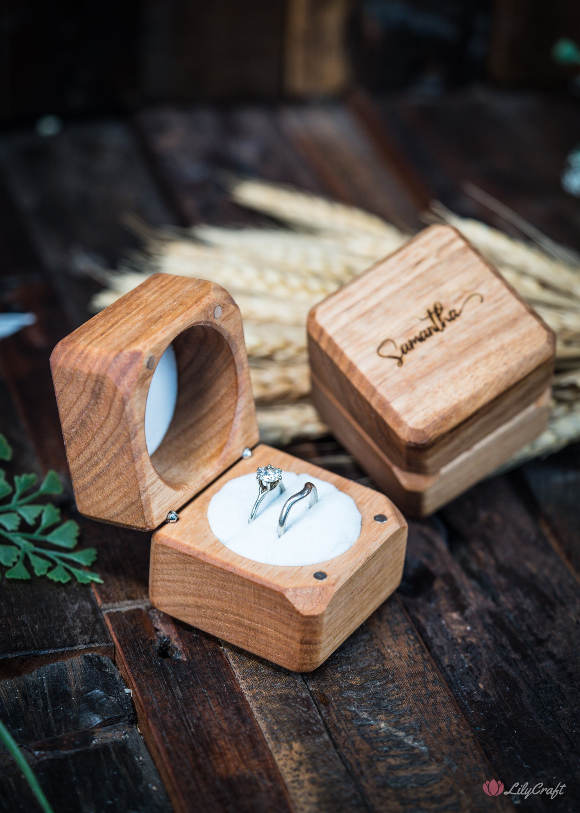high quality wooden ring boxes