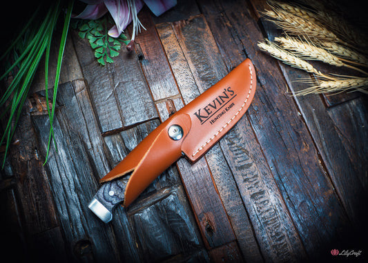 engraved stainless hunting knife for field dressing
