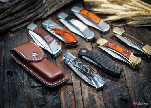 leather knife holster for folding knives