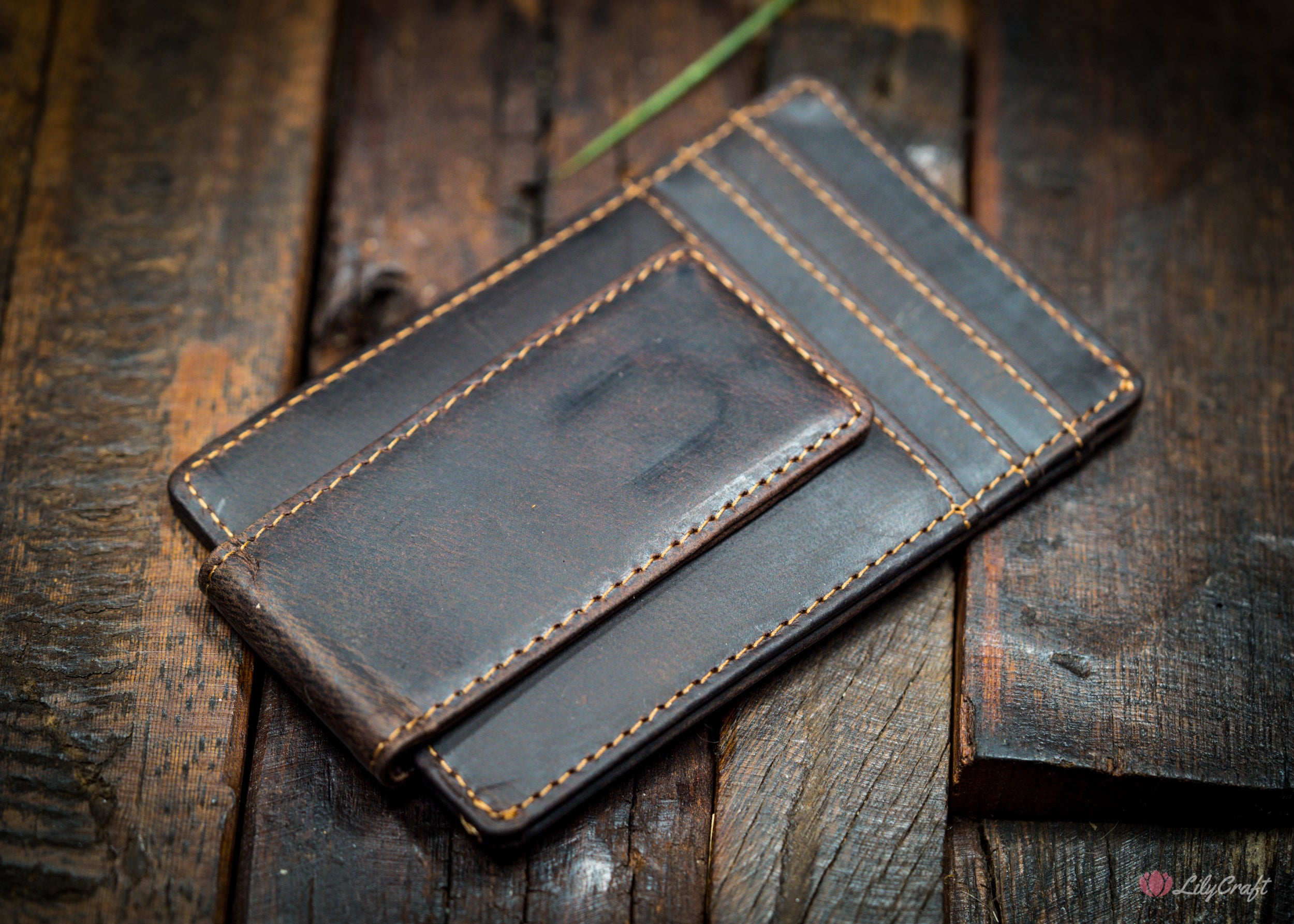 leather money clip