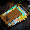 minamilist light brown leather money clip