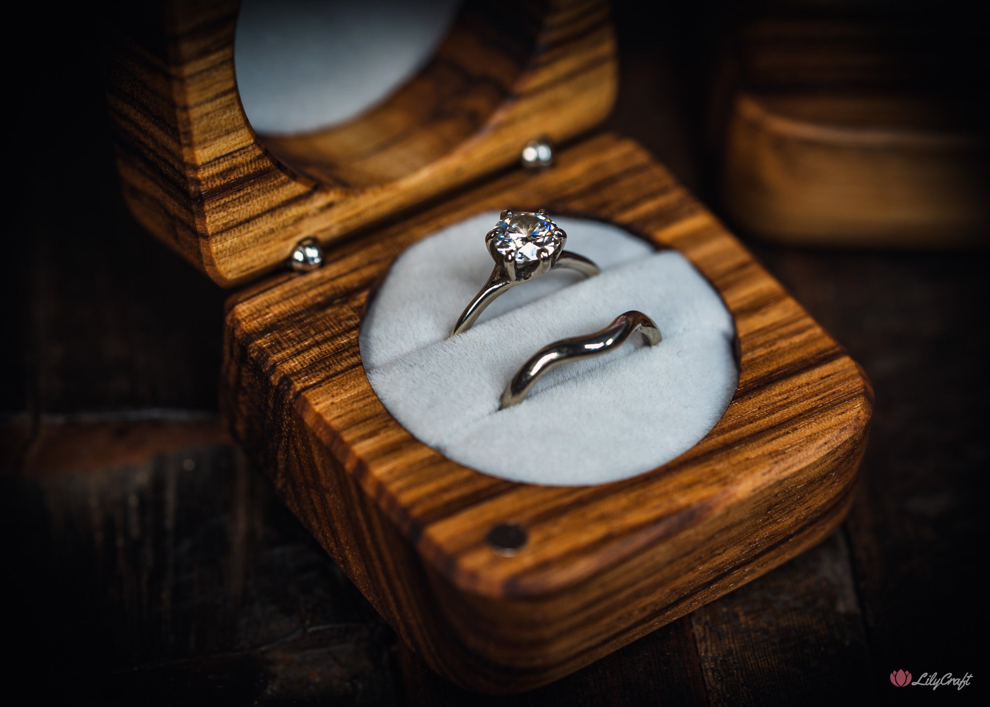 best double wedding ring boxes