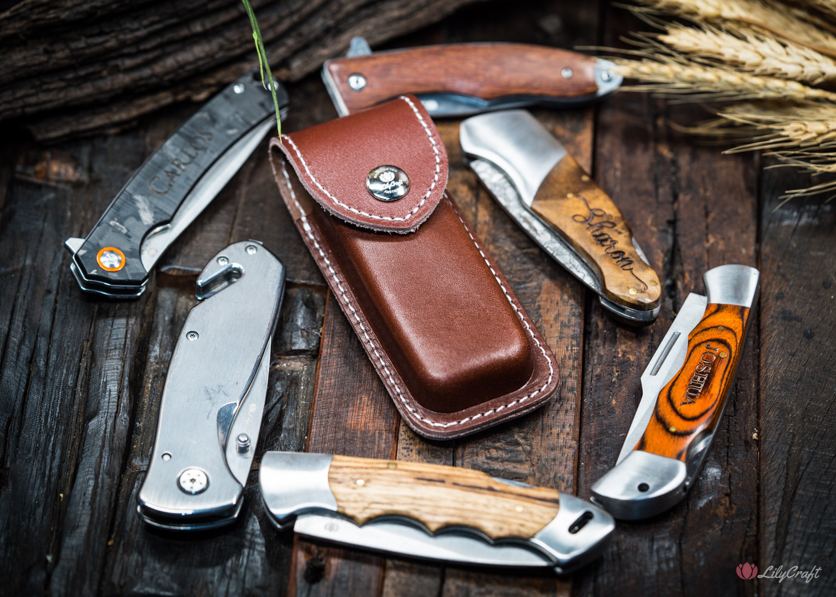 leather pocket knife pouch