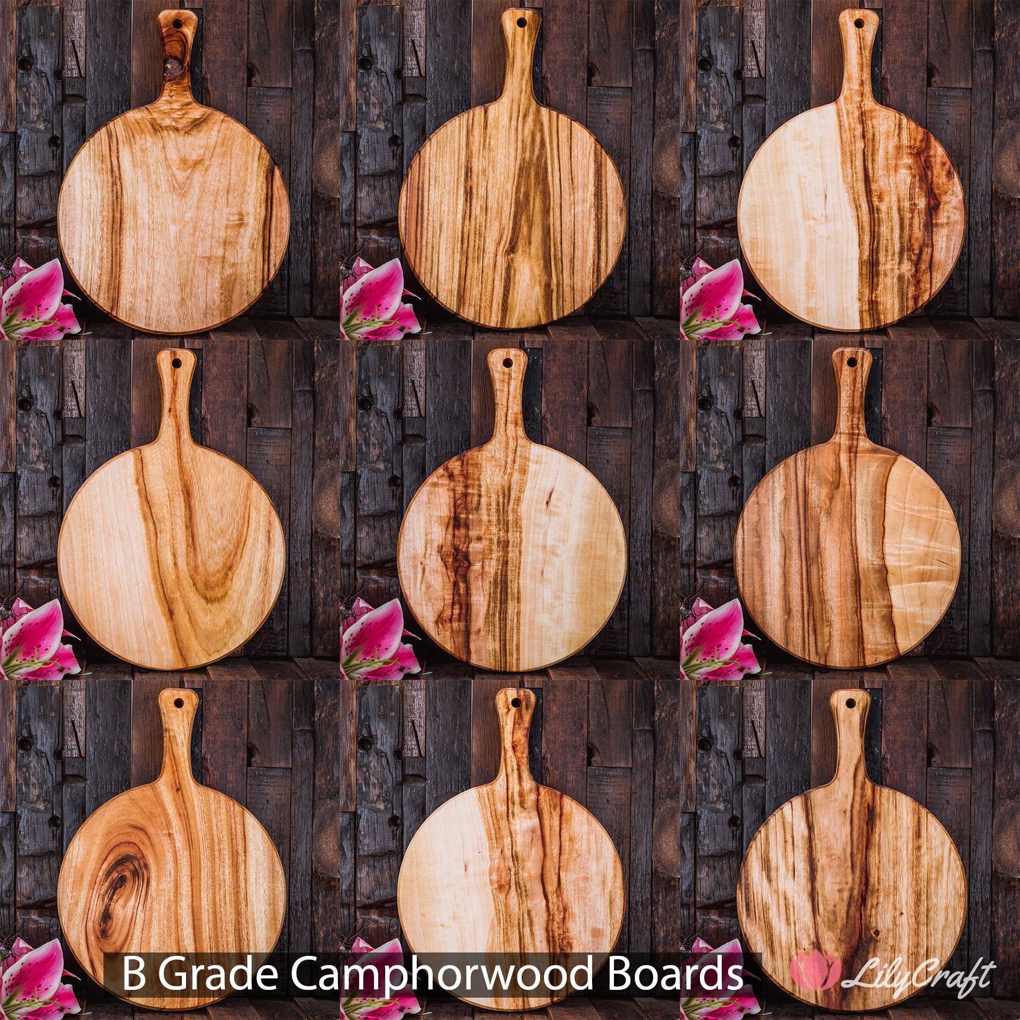 Camphorwood cutting cheese boards B Grade LilyCraft