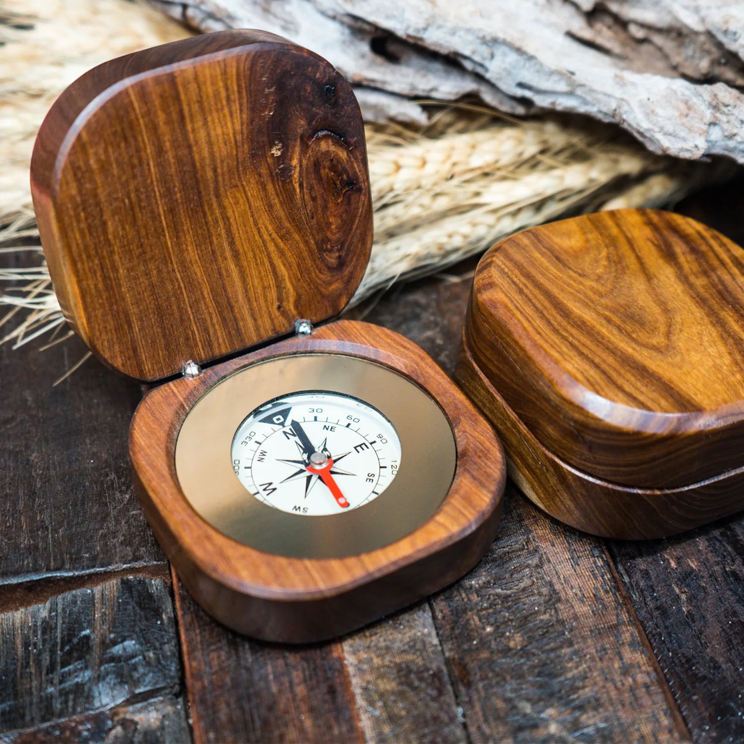 Personalised Brass & Timber Compass – A Meaningful Gift for Life’s Big Moments