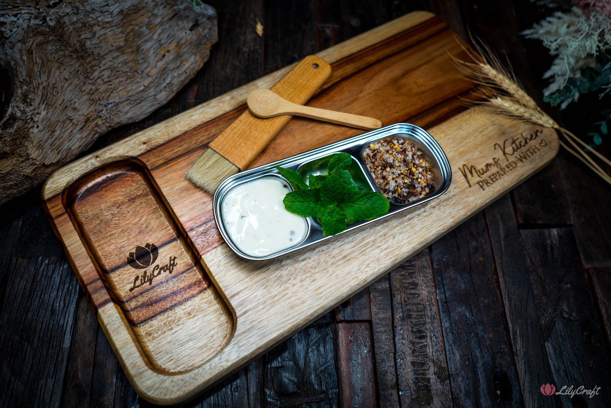 cutting board with dividers