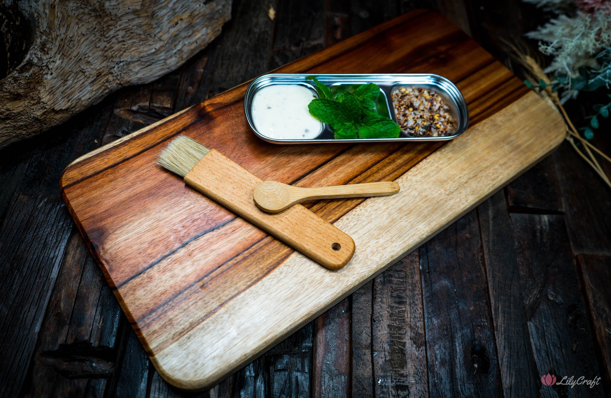 Cutting board set with bowl
