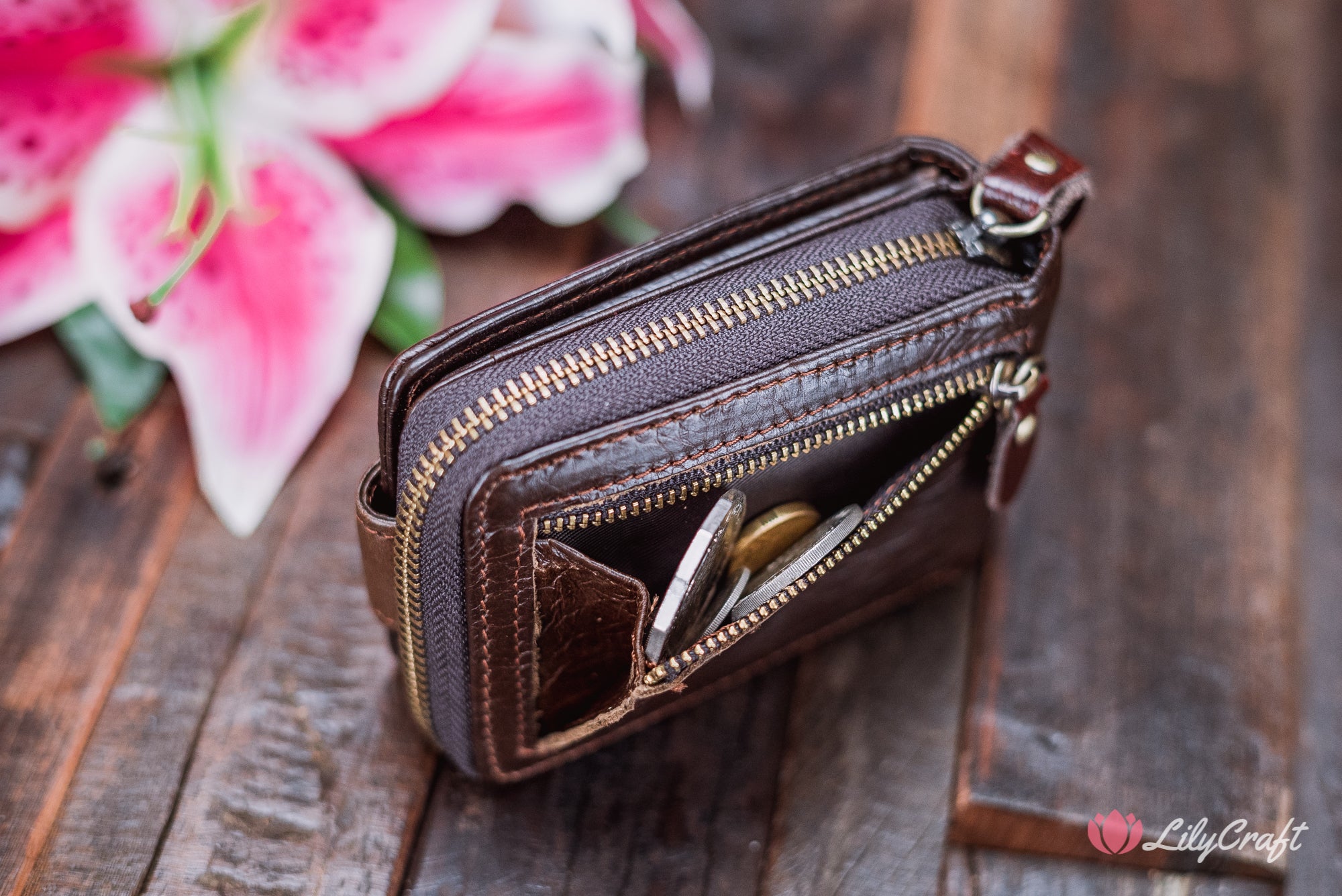 leather purse