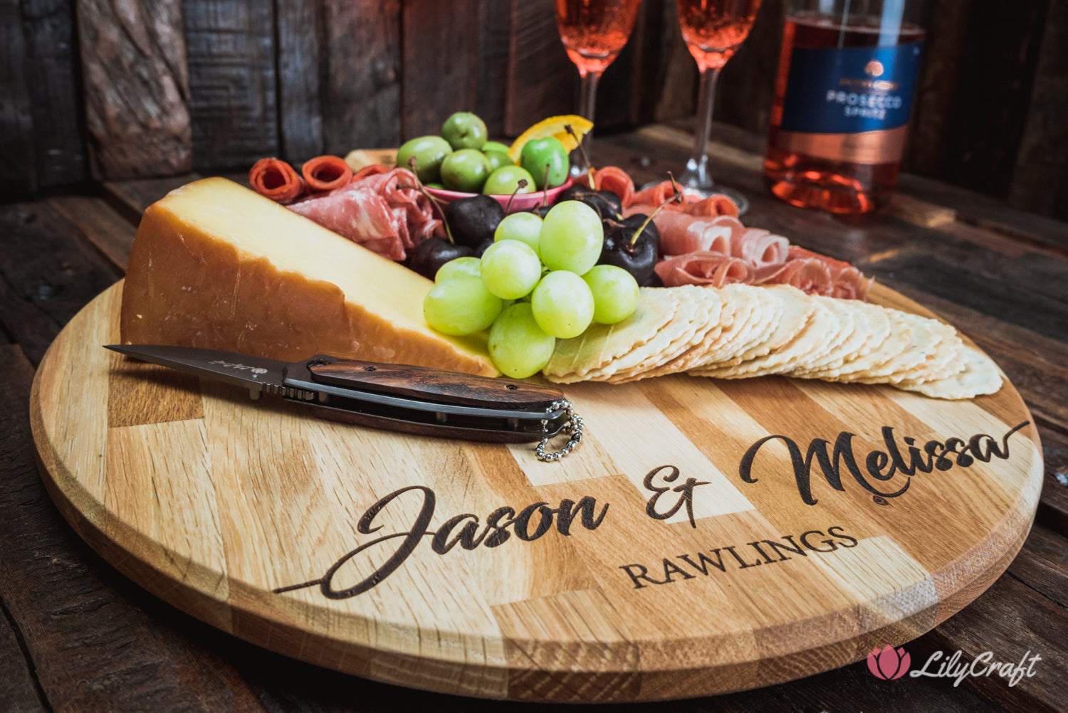 engraved cheese board personalised cheese platter lilycraft cheese boards