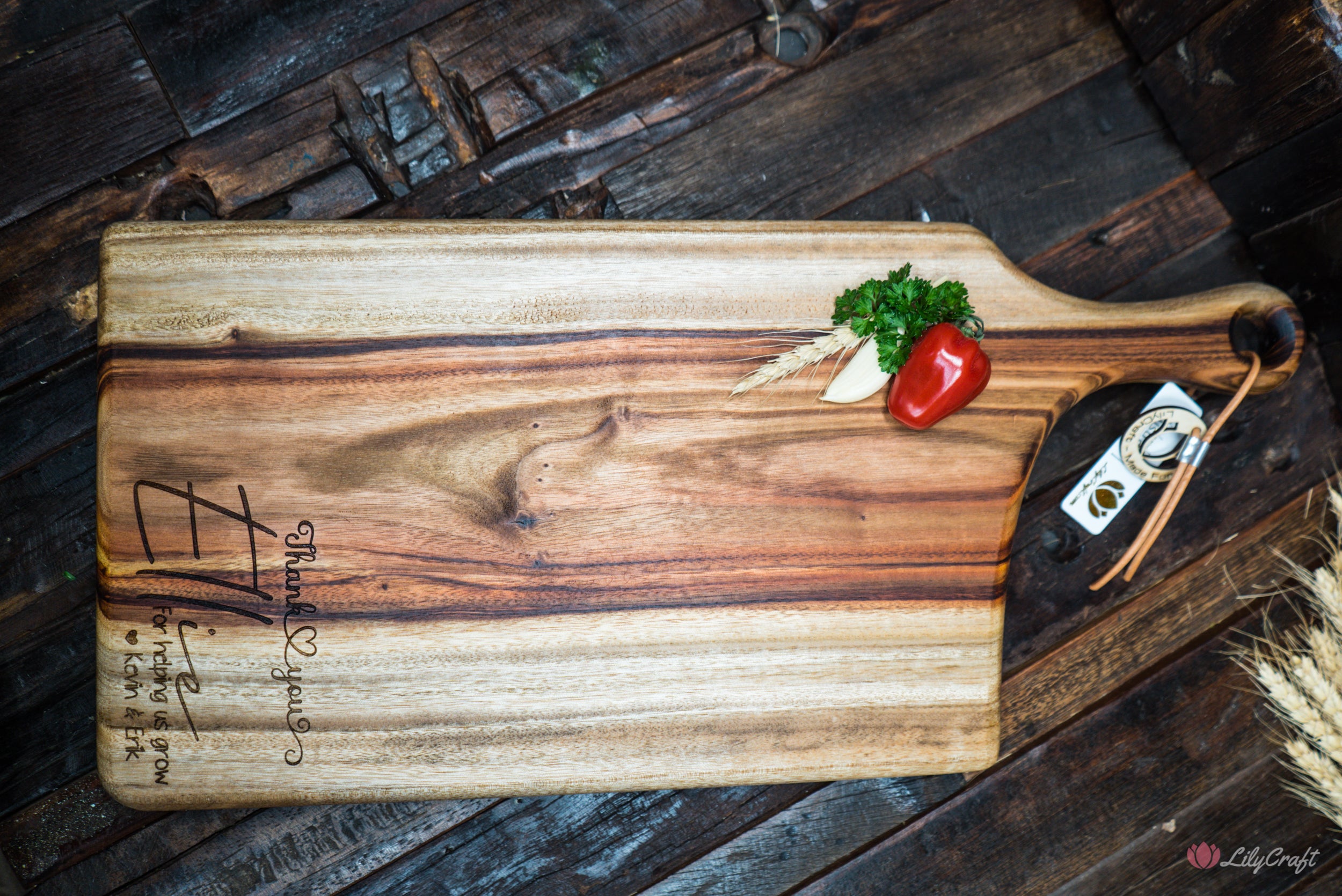 wooden board for serving food