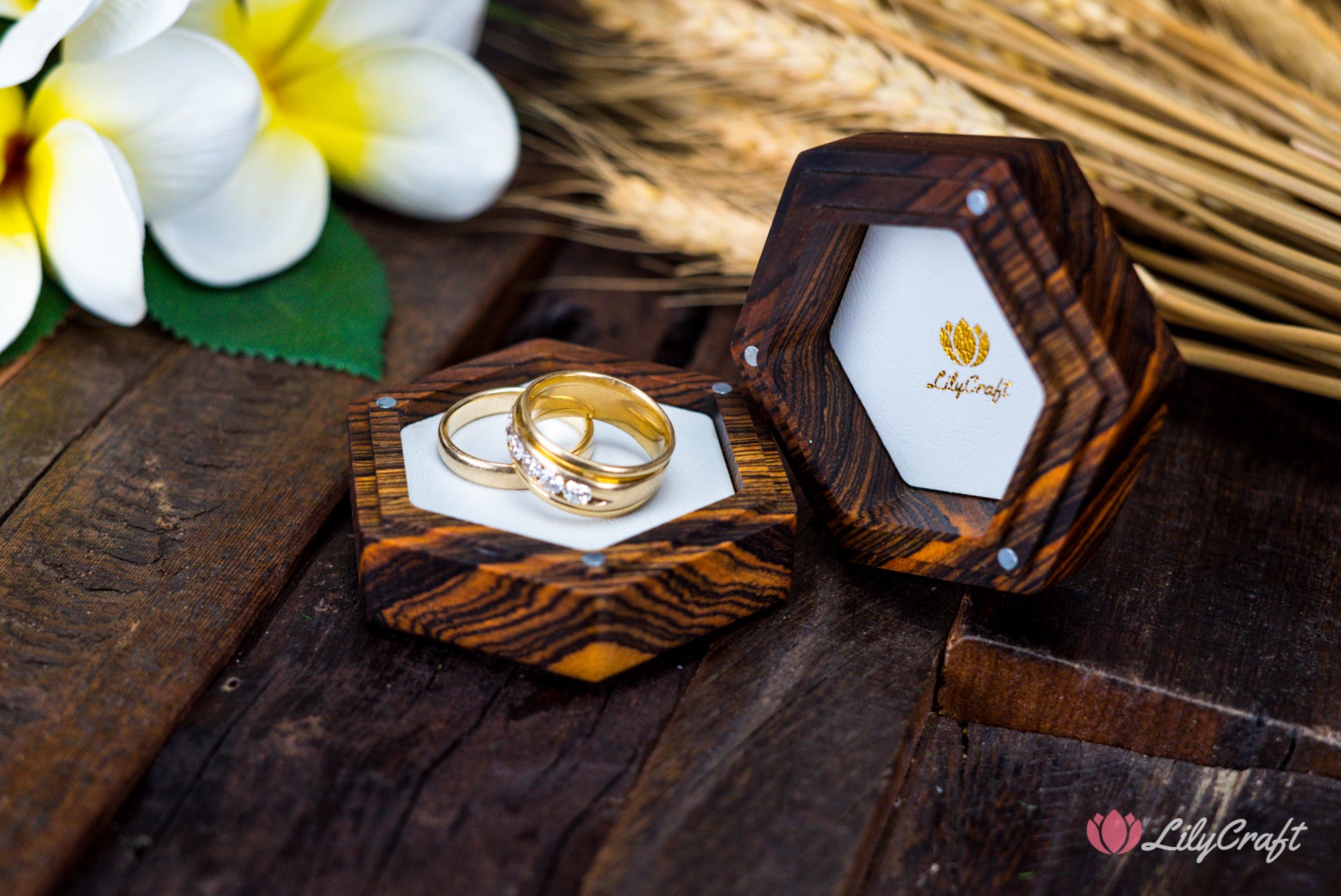 hexagon ring box,
