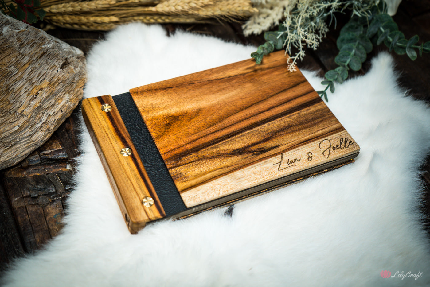 best wooden guest books