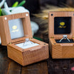 Small Engagement Ring Box. Wooden Engraved Wedding Proposal Ring Box.