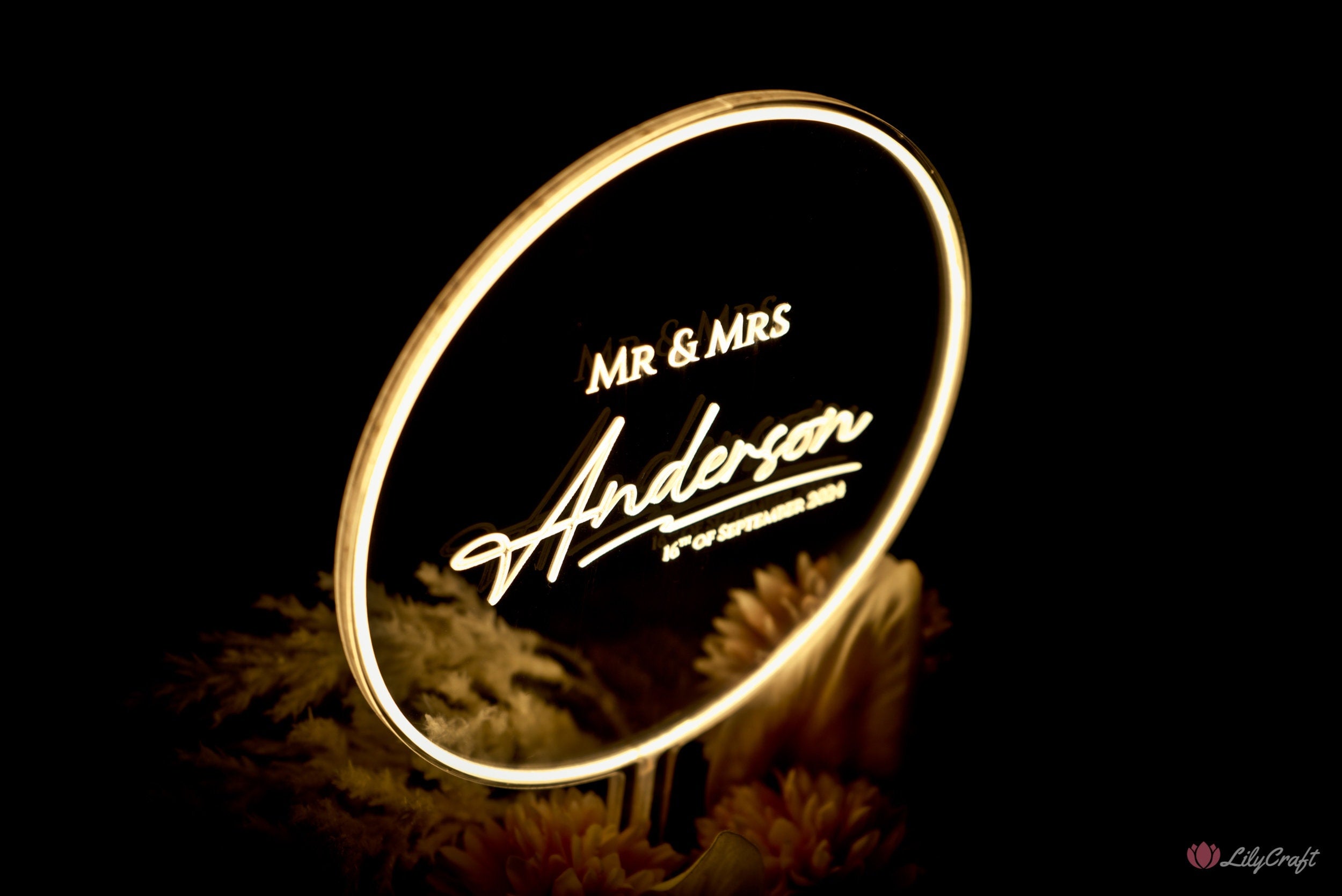 Personalized Glow in the Dark Cake Topper for memorable occasions.