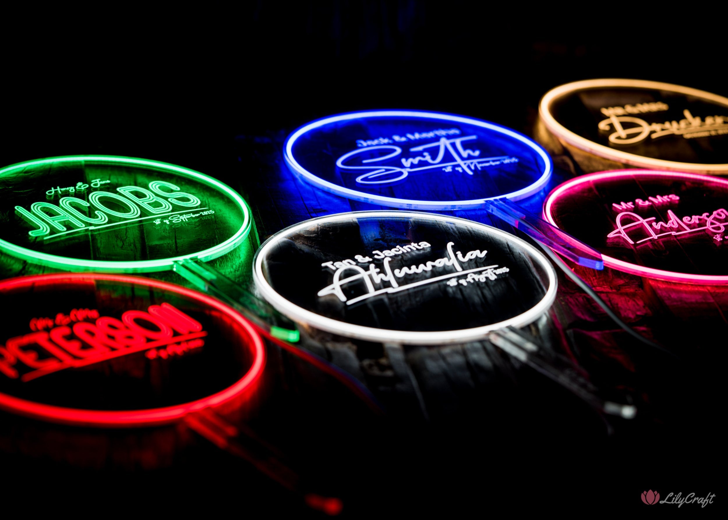 neon cake topper neon wedding signs