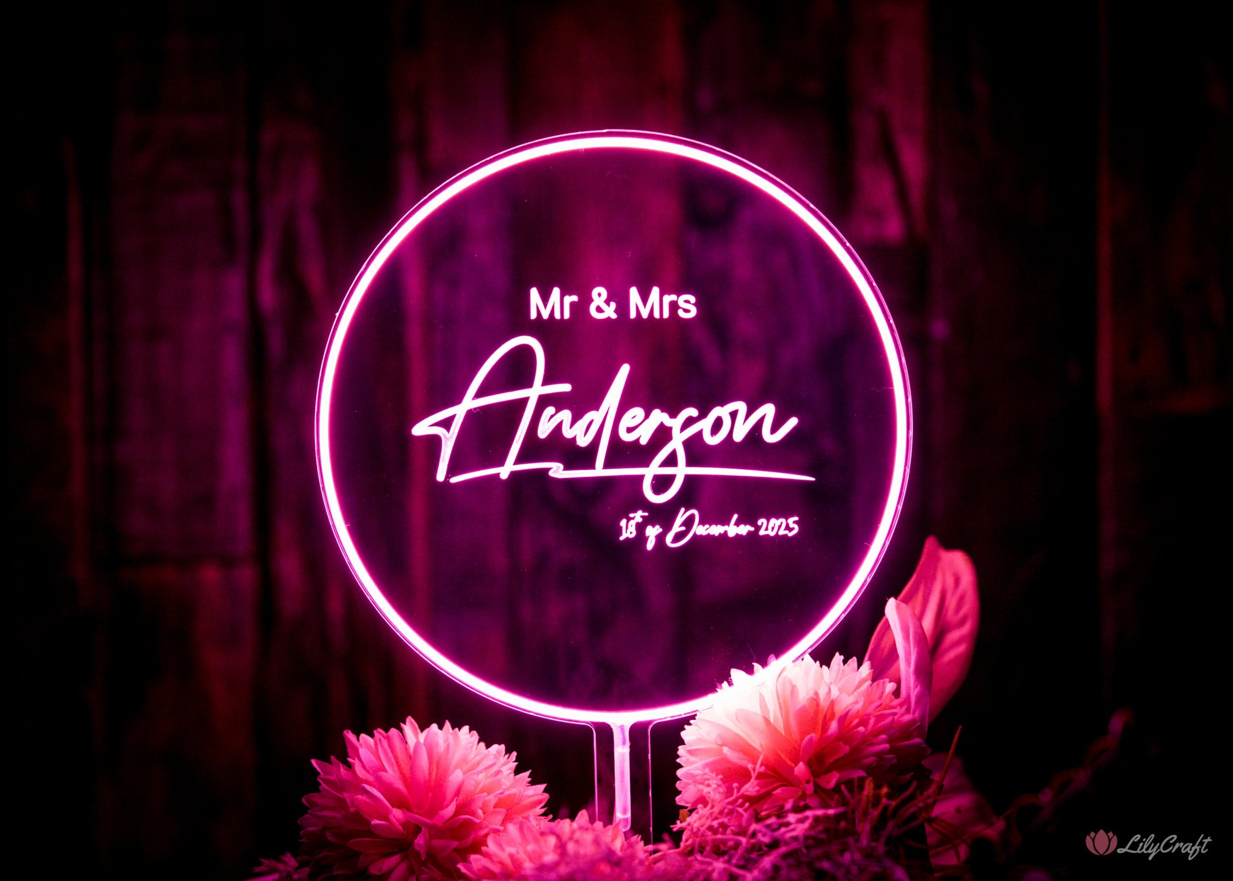 pink neon cake topper best wedding cake toppers