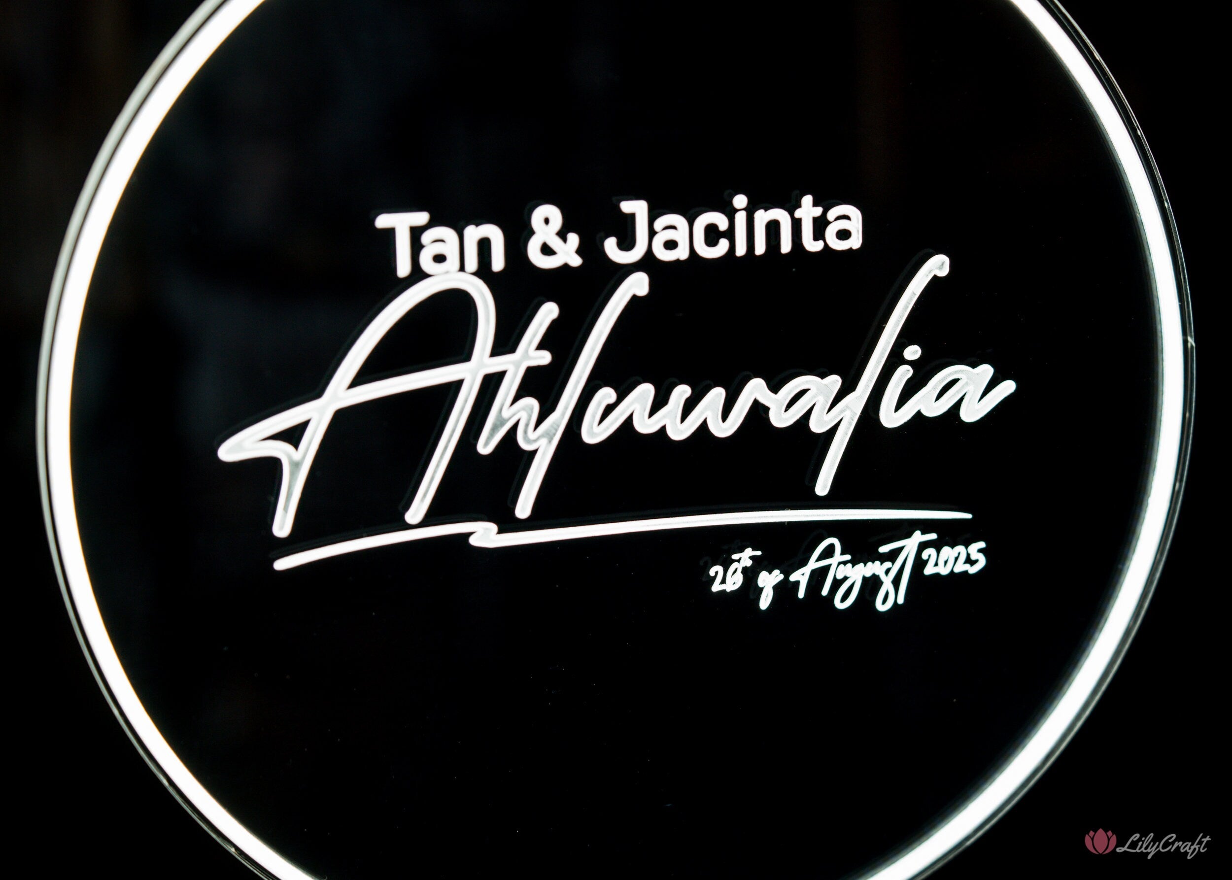 bright white light cake topper