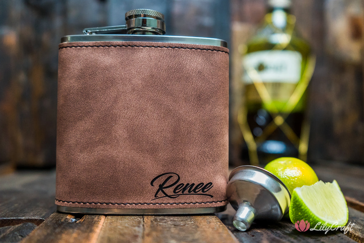 personalized whiskey flask, hip flask, engraved hip flask