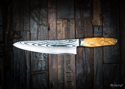 Personalised chef knife gift for him or dad