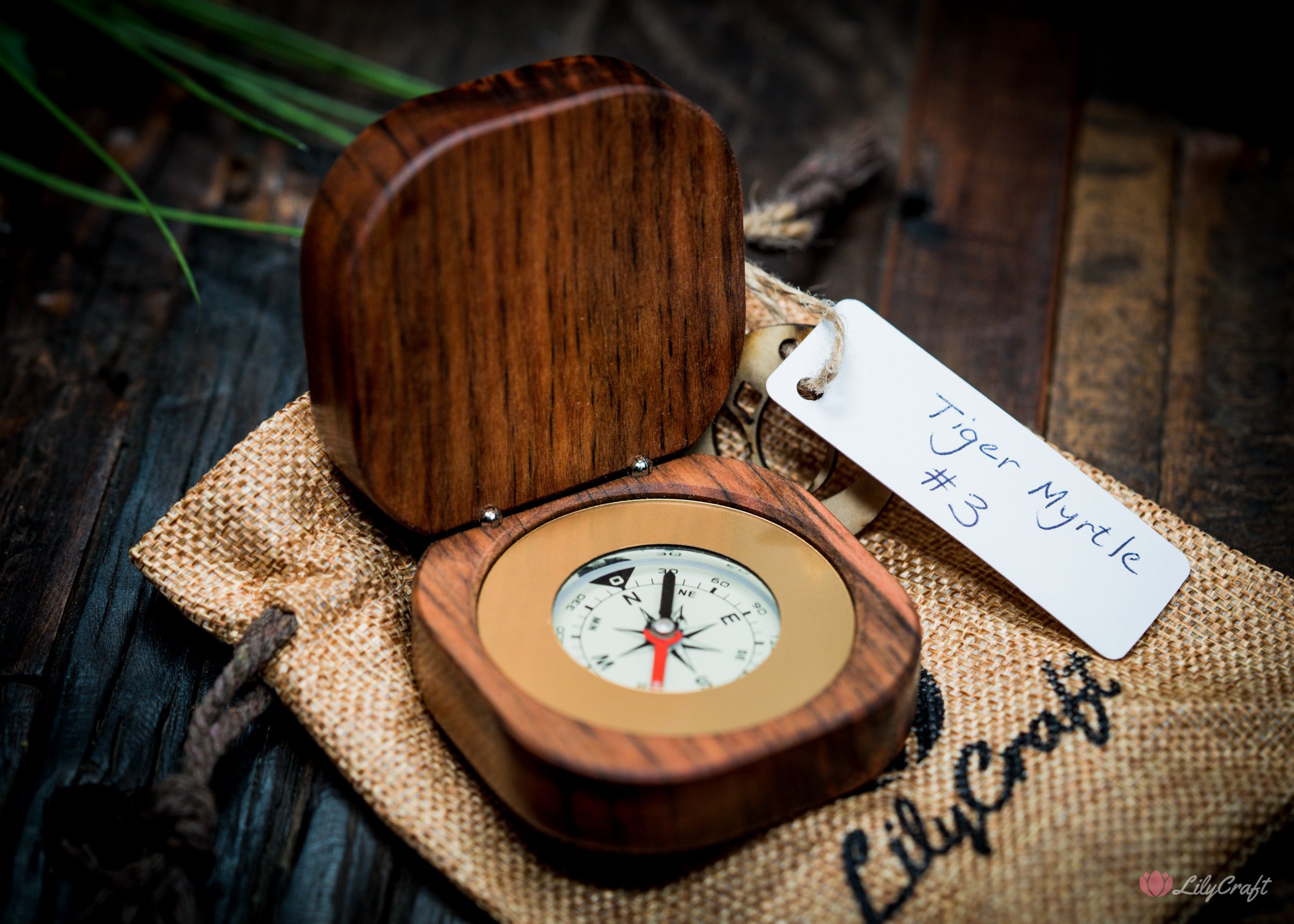 Exclusive Wooden Compass Crafted from Rare Timber