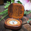 Engraved Intsia wood compass