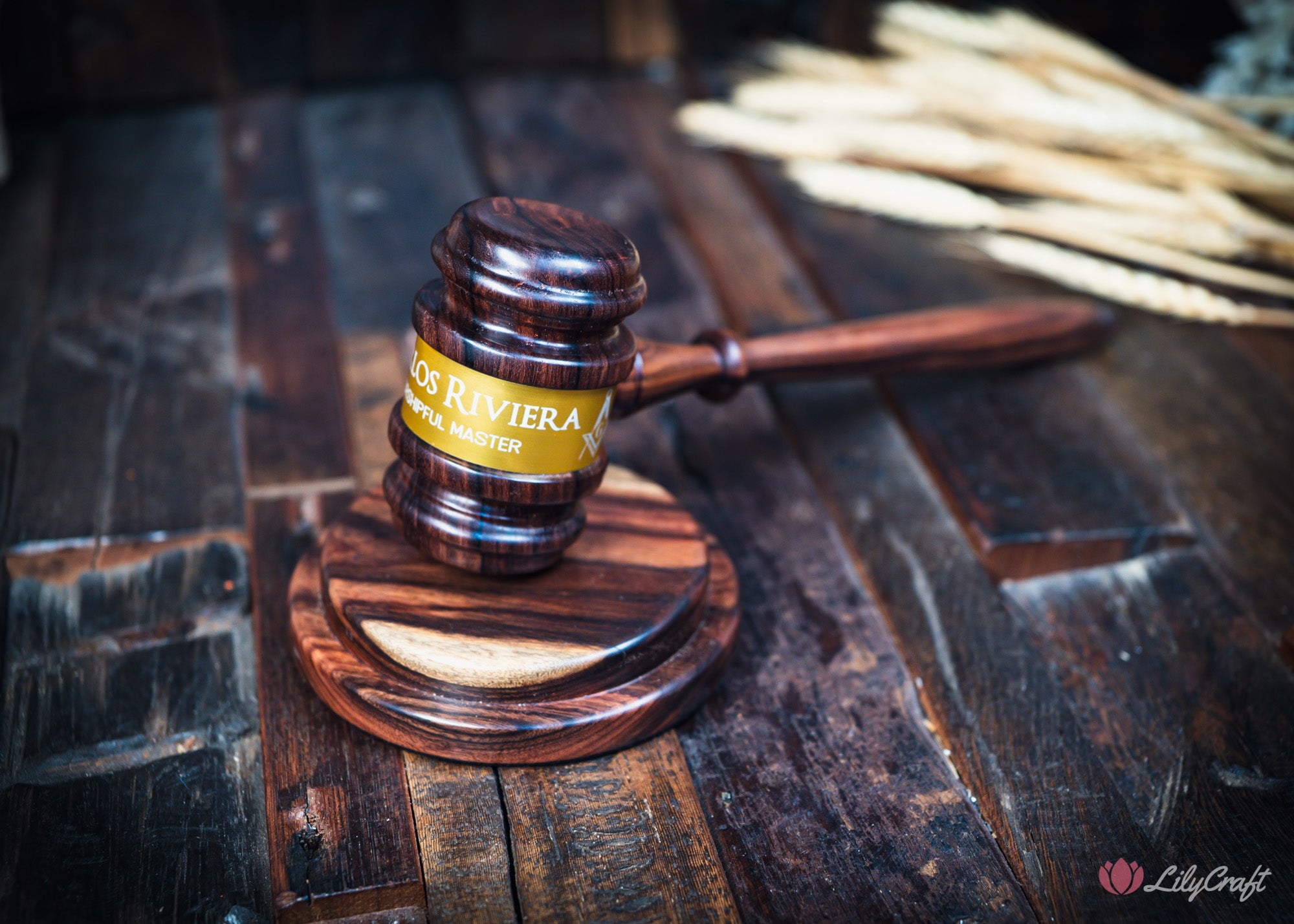 personalised auctioneer gavel gift for retirement